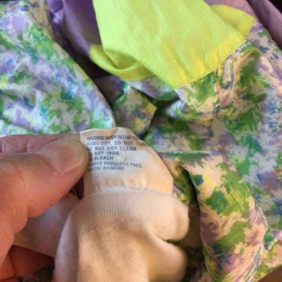 Vintage Ellesse Floral Colorful Windbreaker 80’s M - Picture 6 of 7